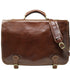 The Floto Piazza leather messenger bag is a men's casual bag that is handcrafted in Italy. This is the Piazza Messenger in Vecchio Brown